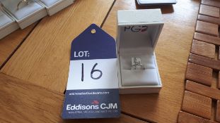 9CT Single stone band, Size = M, RRP £400 Viewing