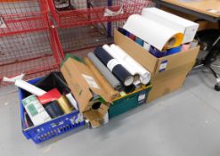 Quantity of Various Rolls of Vinyl to Boxes