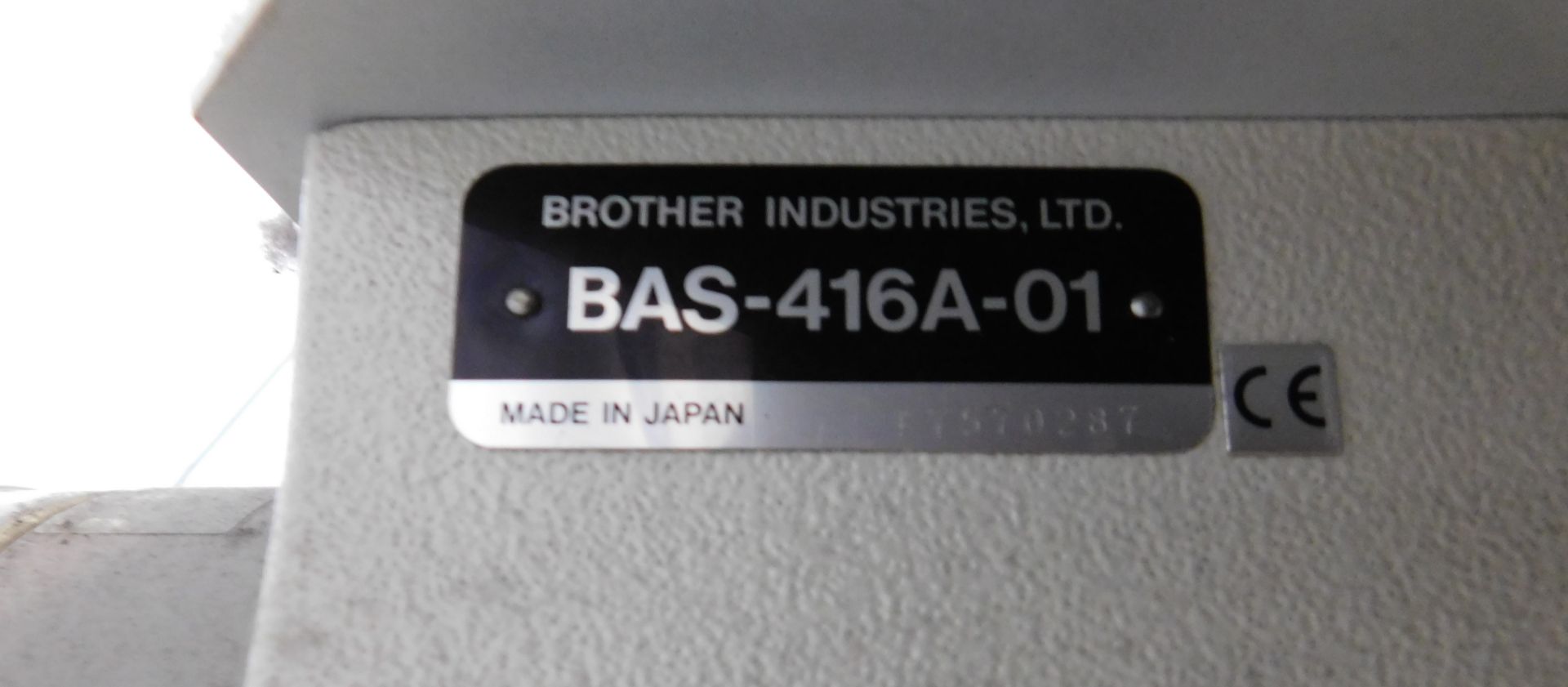 Brother BAS-416A Embroidery Machine 9 Needle s/n F7570287 (Single Phase) - Image 3 of 3