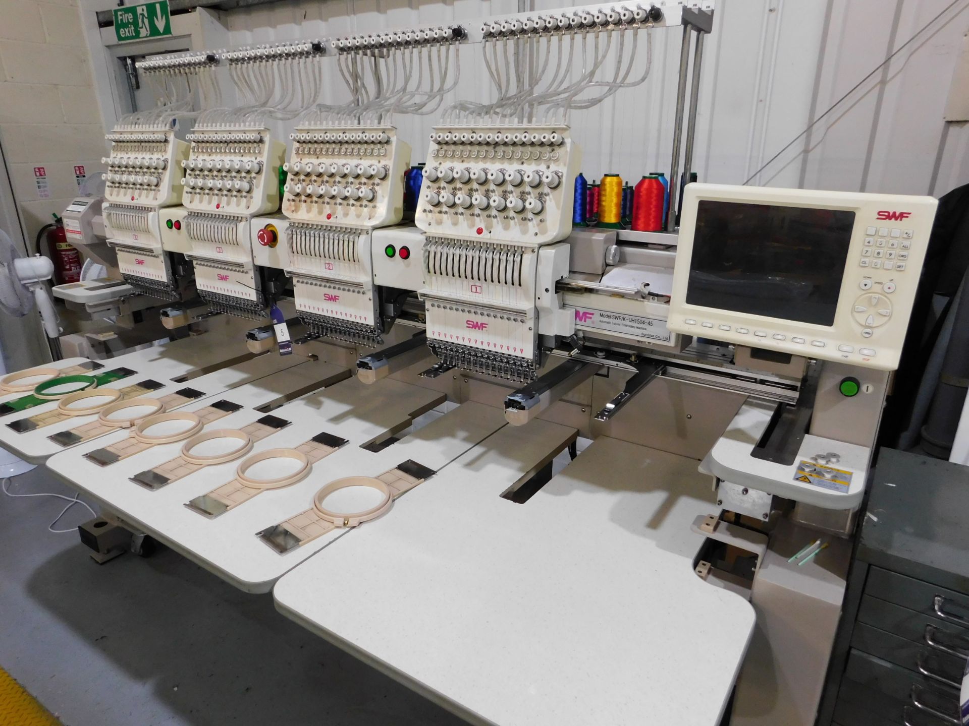 SWF Model SWF/KUH1504-45 Four Head Embroidery Machine s/n C4431209 400mmx450mm (Single Phase) - Image 2 of 6