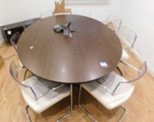 Boardroom Table with 8 x Contemporary Chairs and Contemporary Cabinet