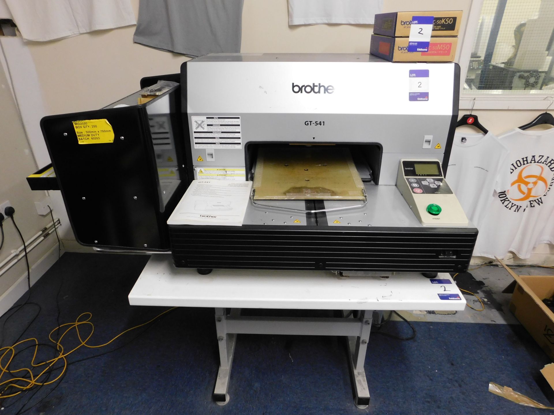 Brother GT-541 Garment Printer with Table & Two New Ink Cartridges - Image 2 of 3