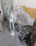 6 x Various Fans with Electric Heater