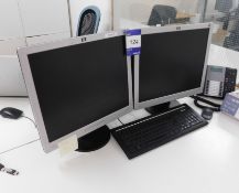 2 x HP Monitors with Keyboards
