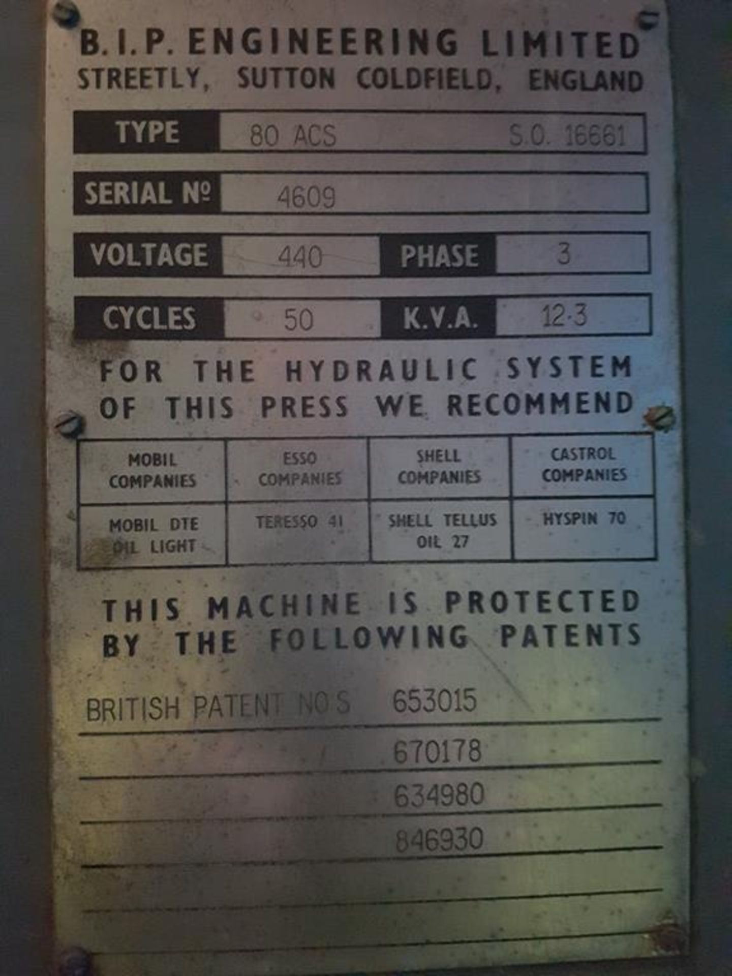 80 ton Single Ram Hydraulic Press - Image 4 of 6