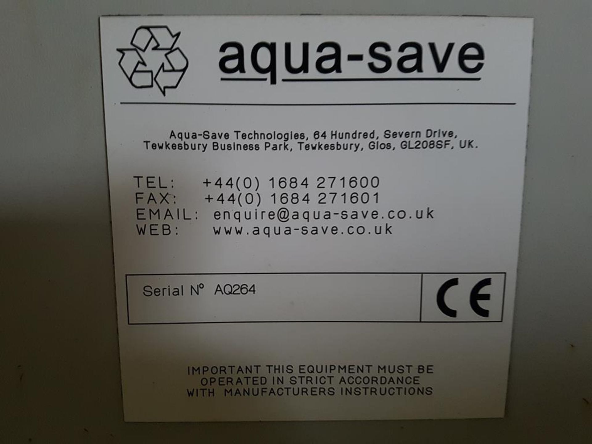 Aqua-Save Wash Water Recycling Unit - Image 4 of 4