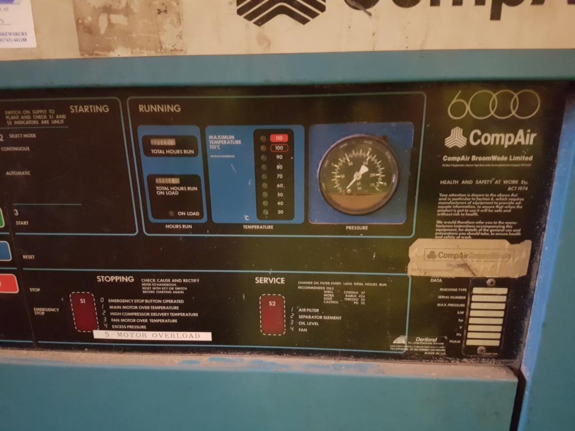 Compair Broomwade 6000 Series Air Compressor - Image 2 of 5