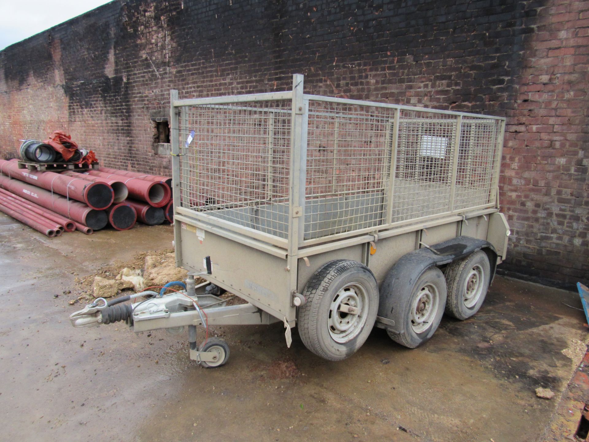 Ifor Williams Twin Axel Cage Trailer with ramp GD8 - Image 3 of 6
