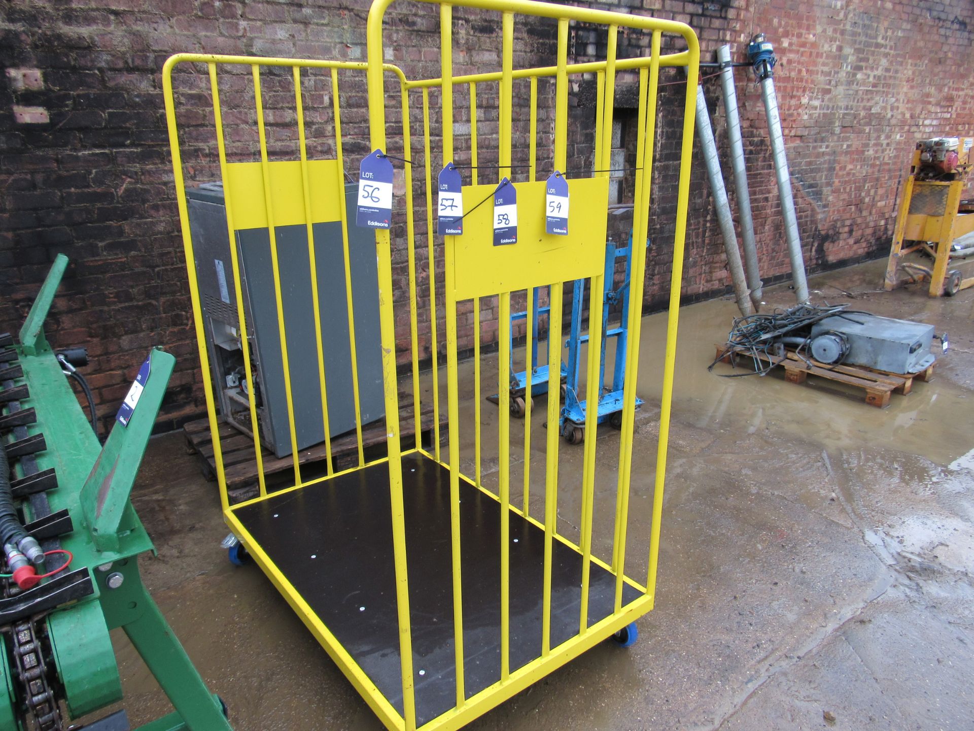 5 Steel Cages, Yellow 100x1400x1850mm