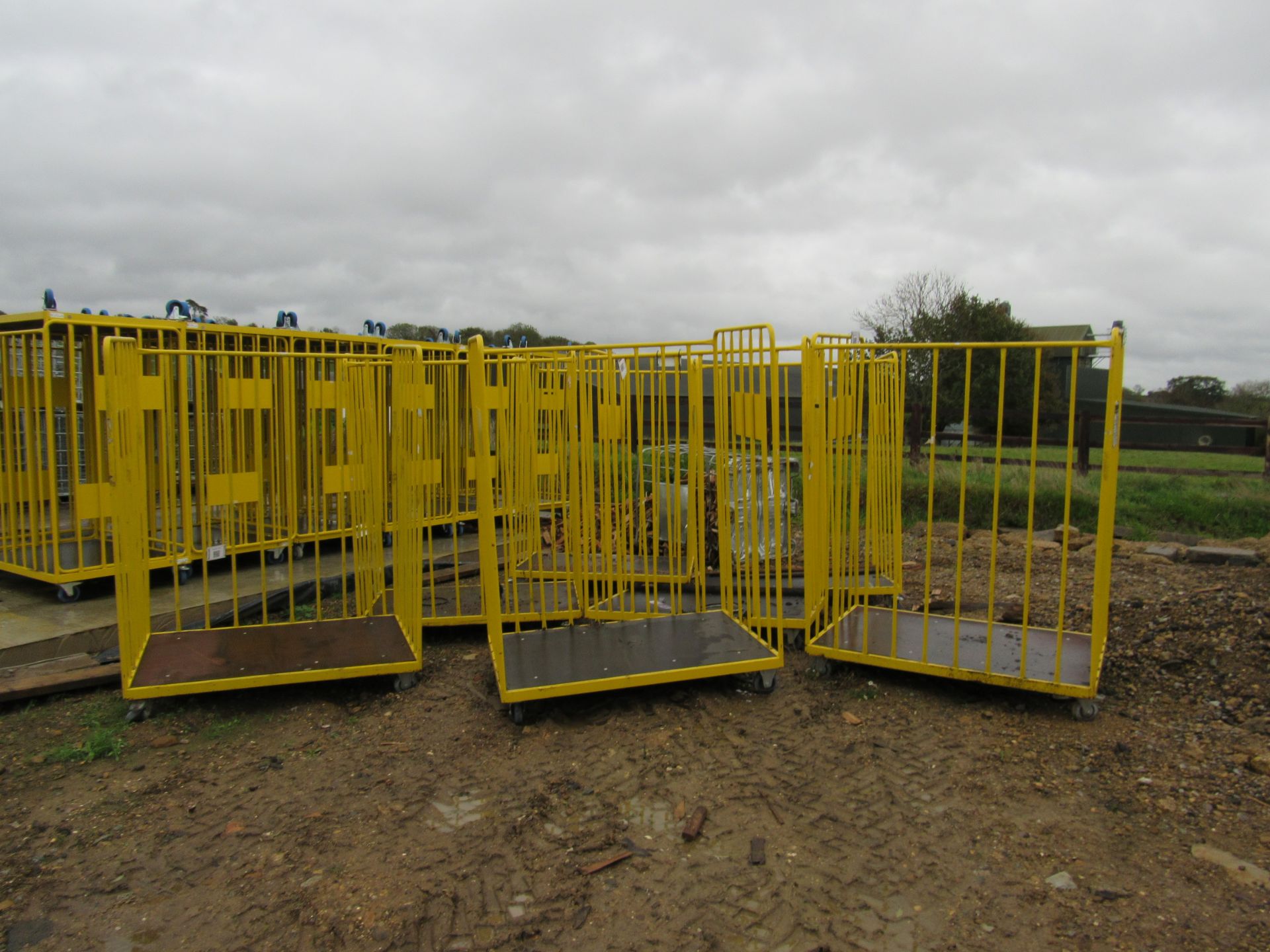 5 Steel Cages, Yellow 100x1400x1850mm - Image 2 of 2