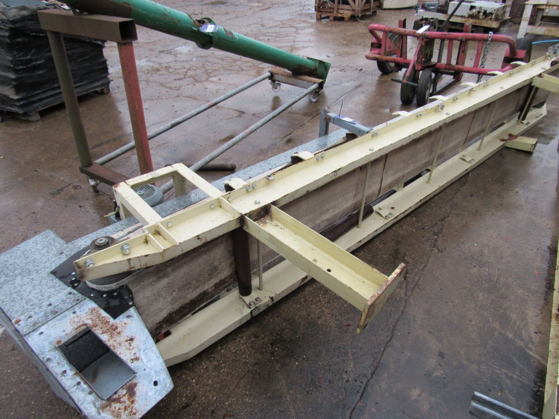 V Shaped Conveyor 350 x 4100mm incomplete, some ro