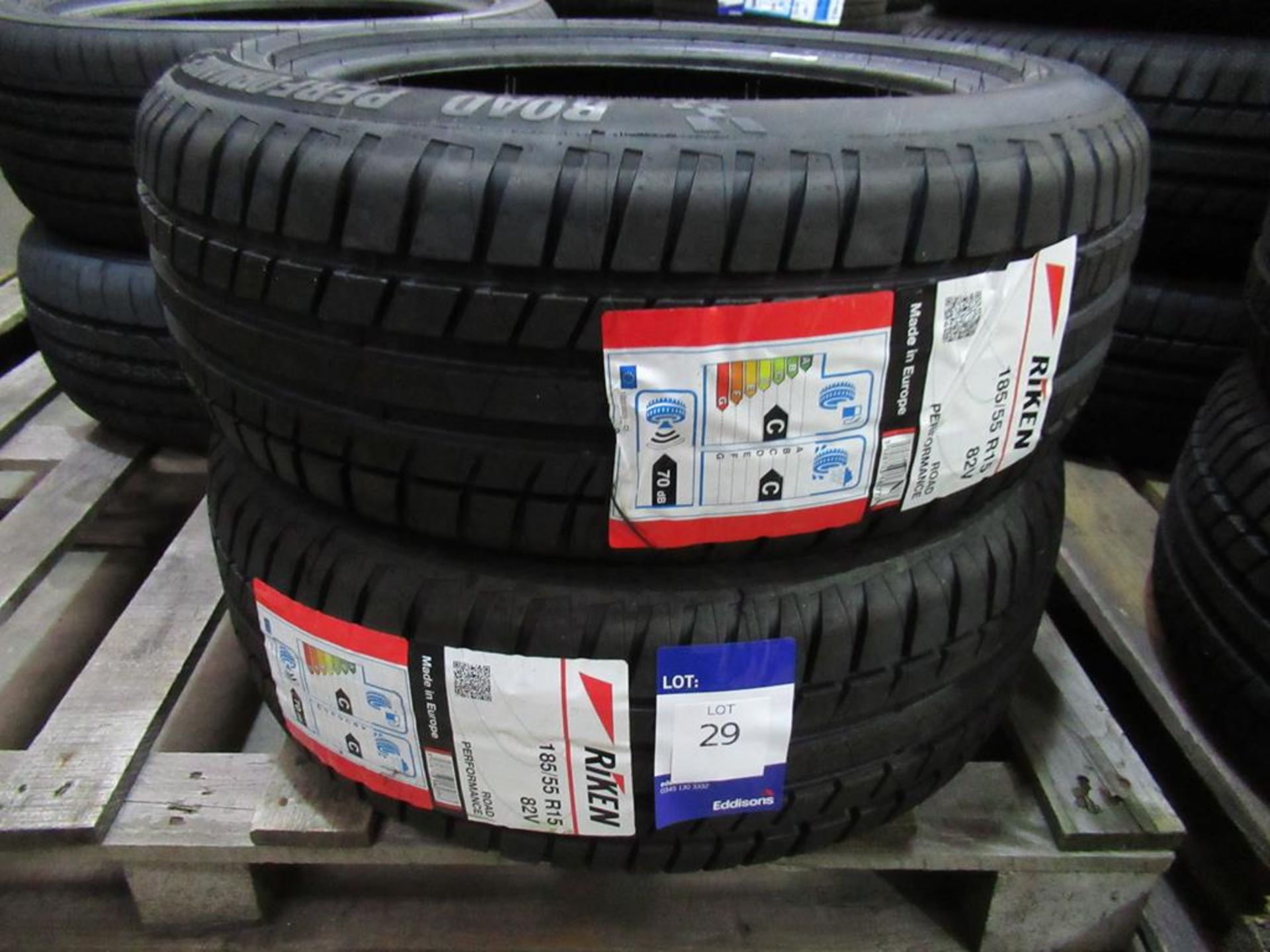 2 unused Riken 185/55R15 82V tyres