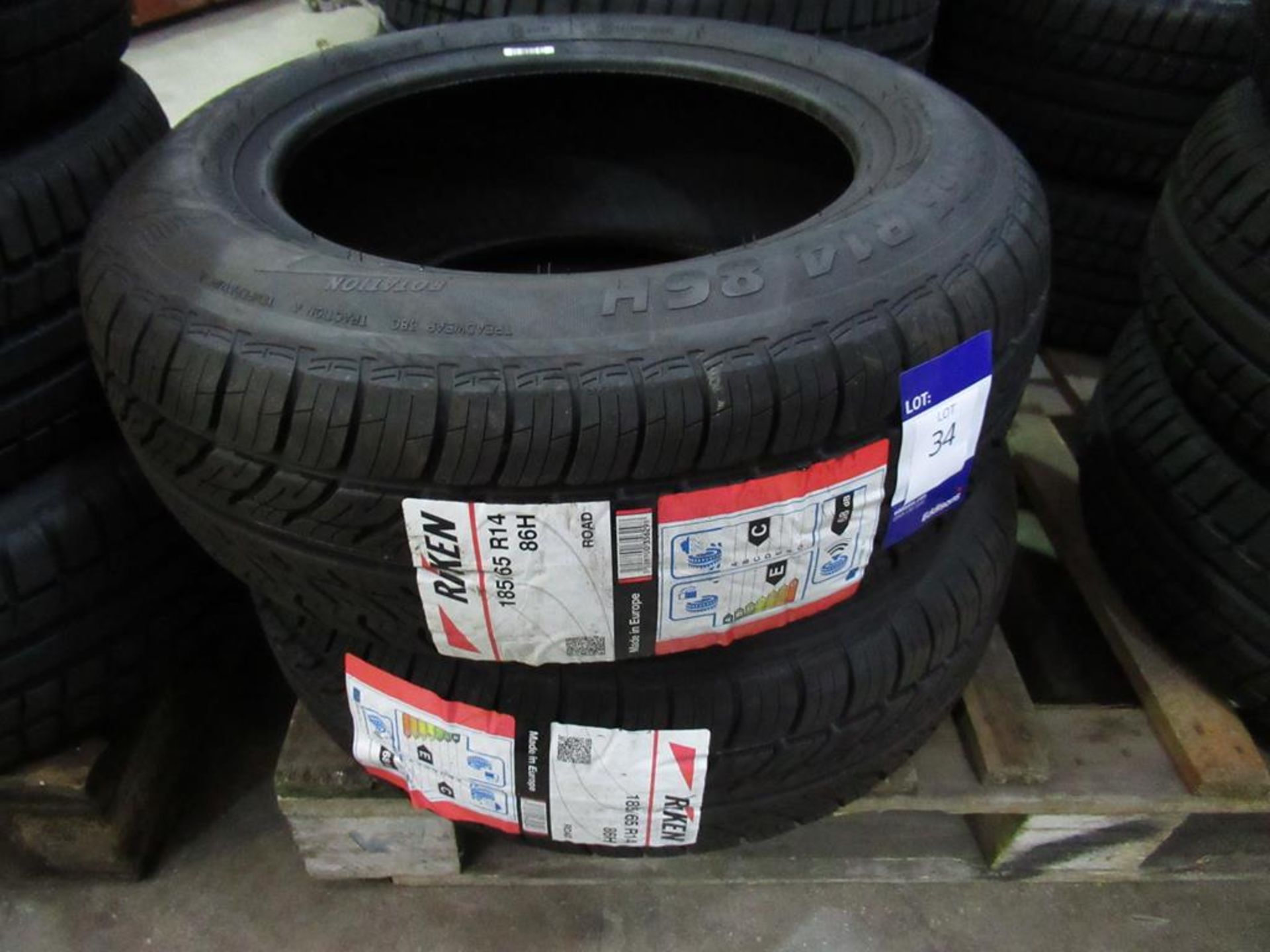 2 unused Riken 185/65R14 86H tyres