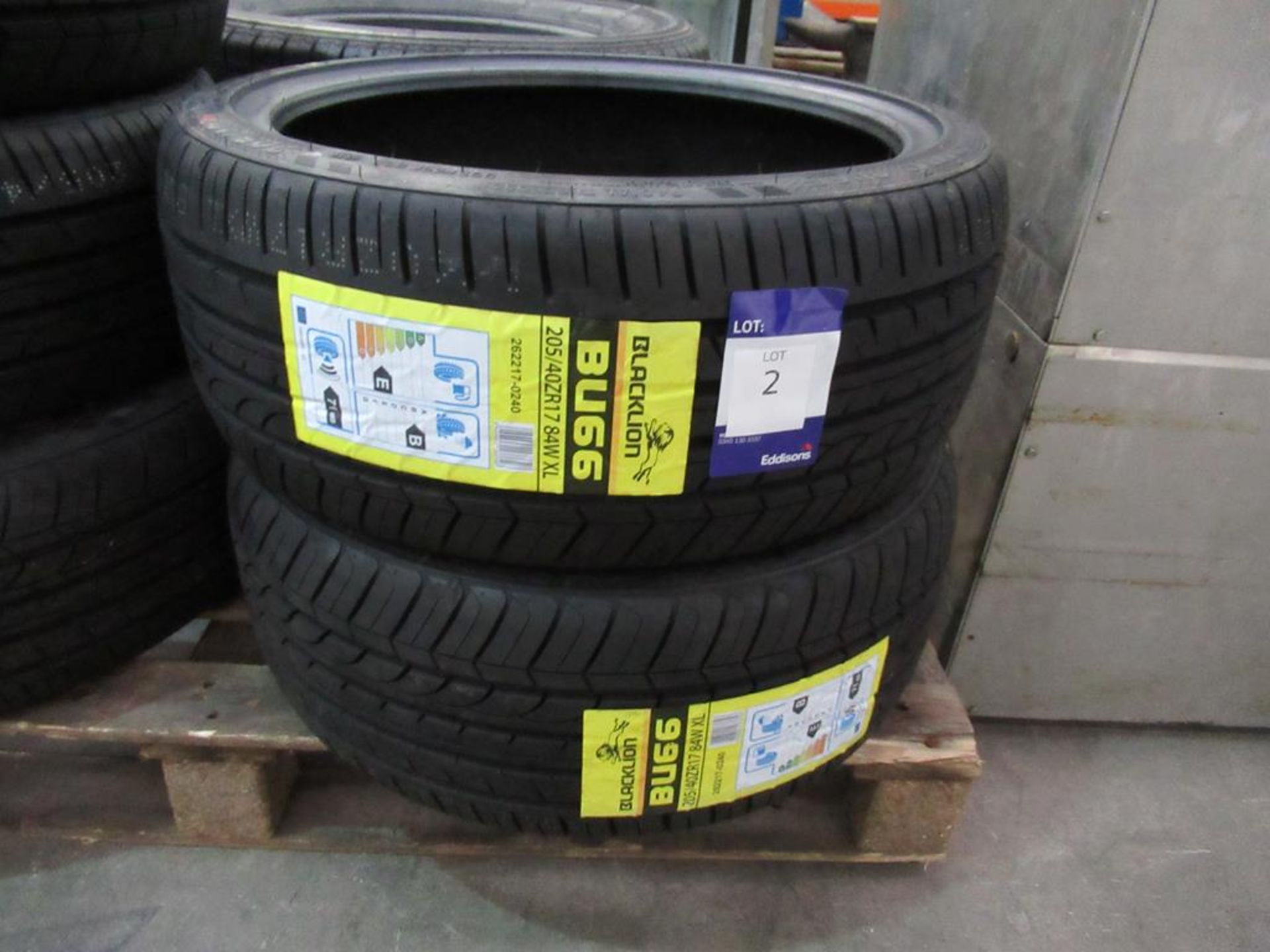 2 unused Blacklion BU66 205/40ZR17 84W XL tyres