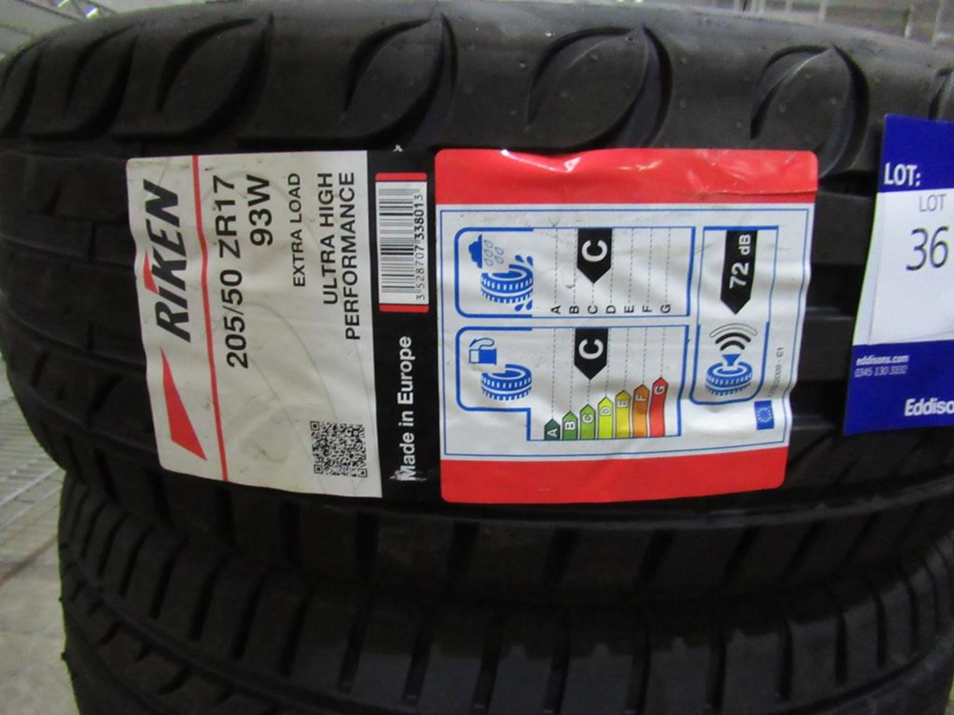 2 unused Riken 205/50ZR17 93W extra load tyres - Image 3 of 4