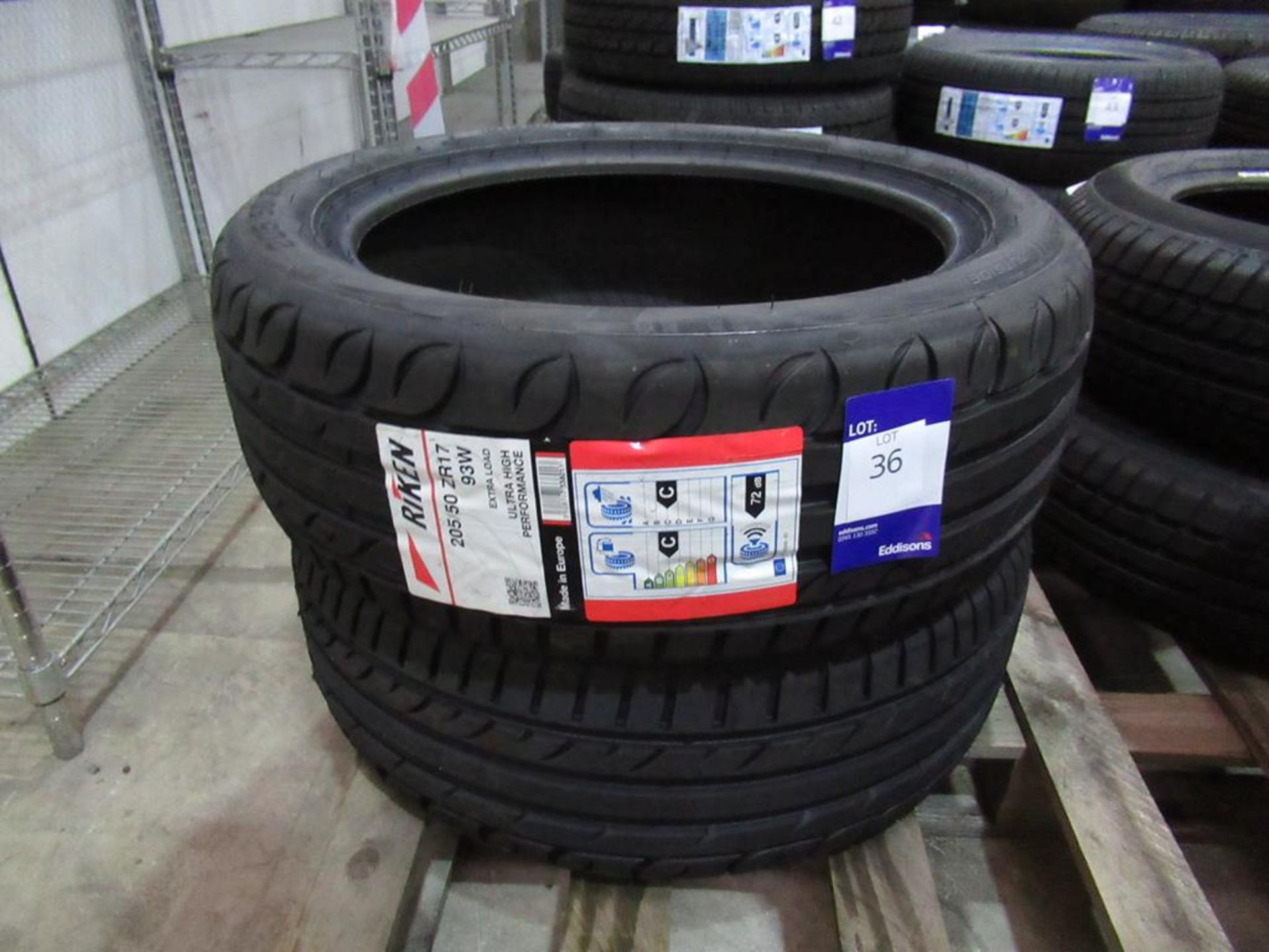 2 unused Riken 205/50ZR17 93W extra load tyres