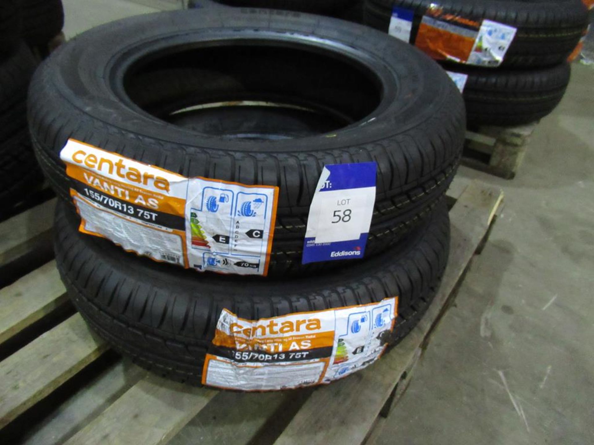 2 unused Centara Vanti AS 155/70R13 75T tyres