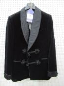 Mens Velvet Lounge Jacket with braided detail