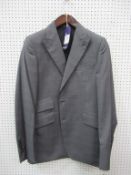 Mens single breasted 2 button wool check jacket