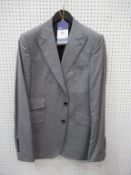 Mens single breasted 2 button wool check jacket