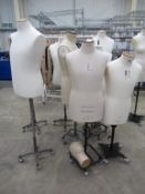 8 x various mobile male mannequins