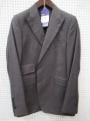 Mens single breasted 2 button wool check jacket