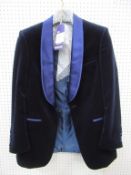 Mens silk lapel Velvet Dinner jacket