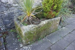 Stone trough planter