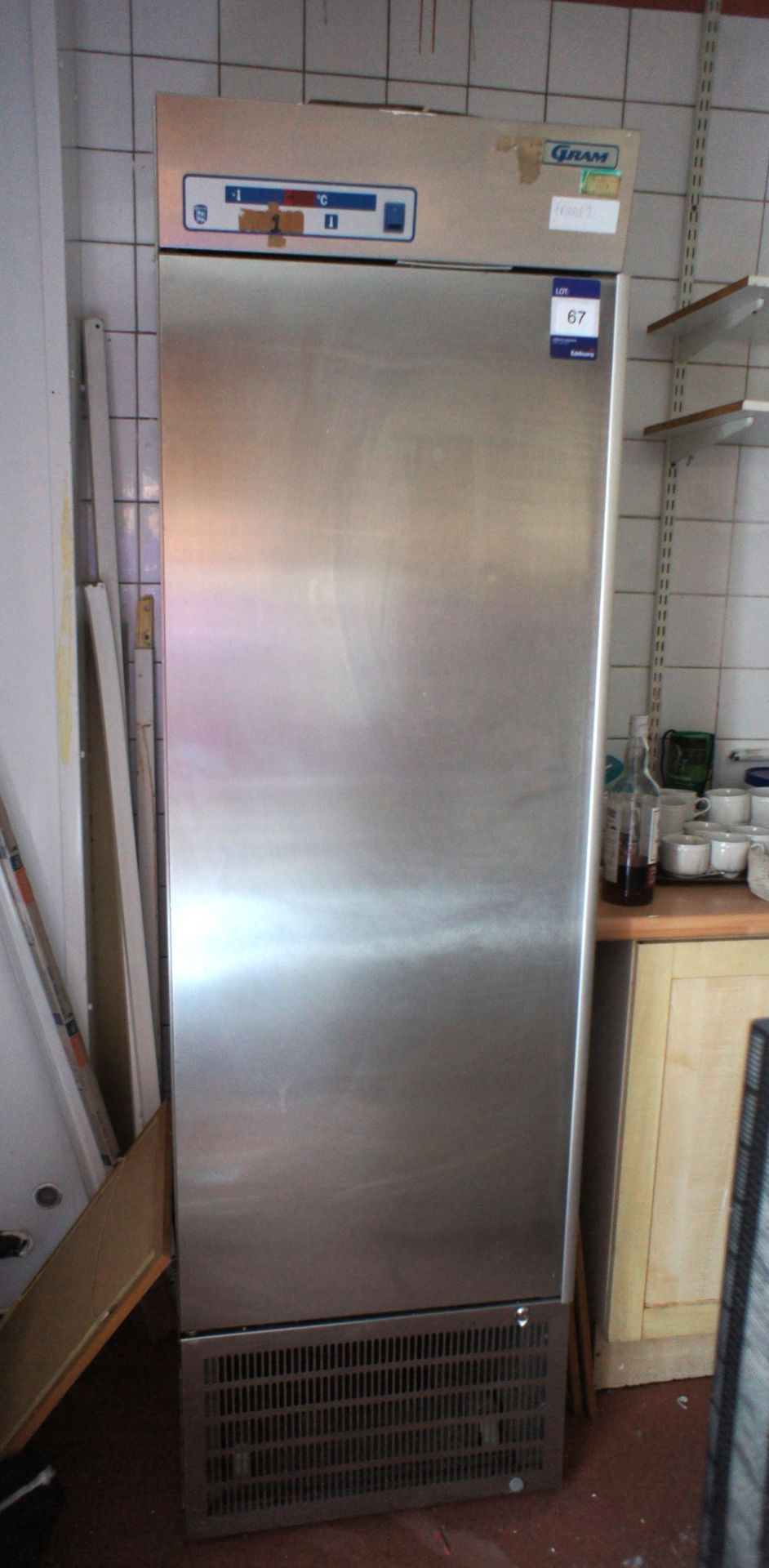 Gram stainless steel single door fridge - Image 2 of 2
