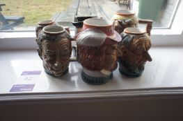 6 x Various Toby Jugs