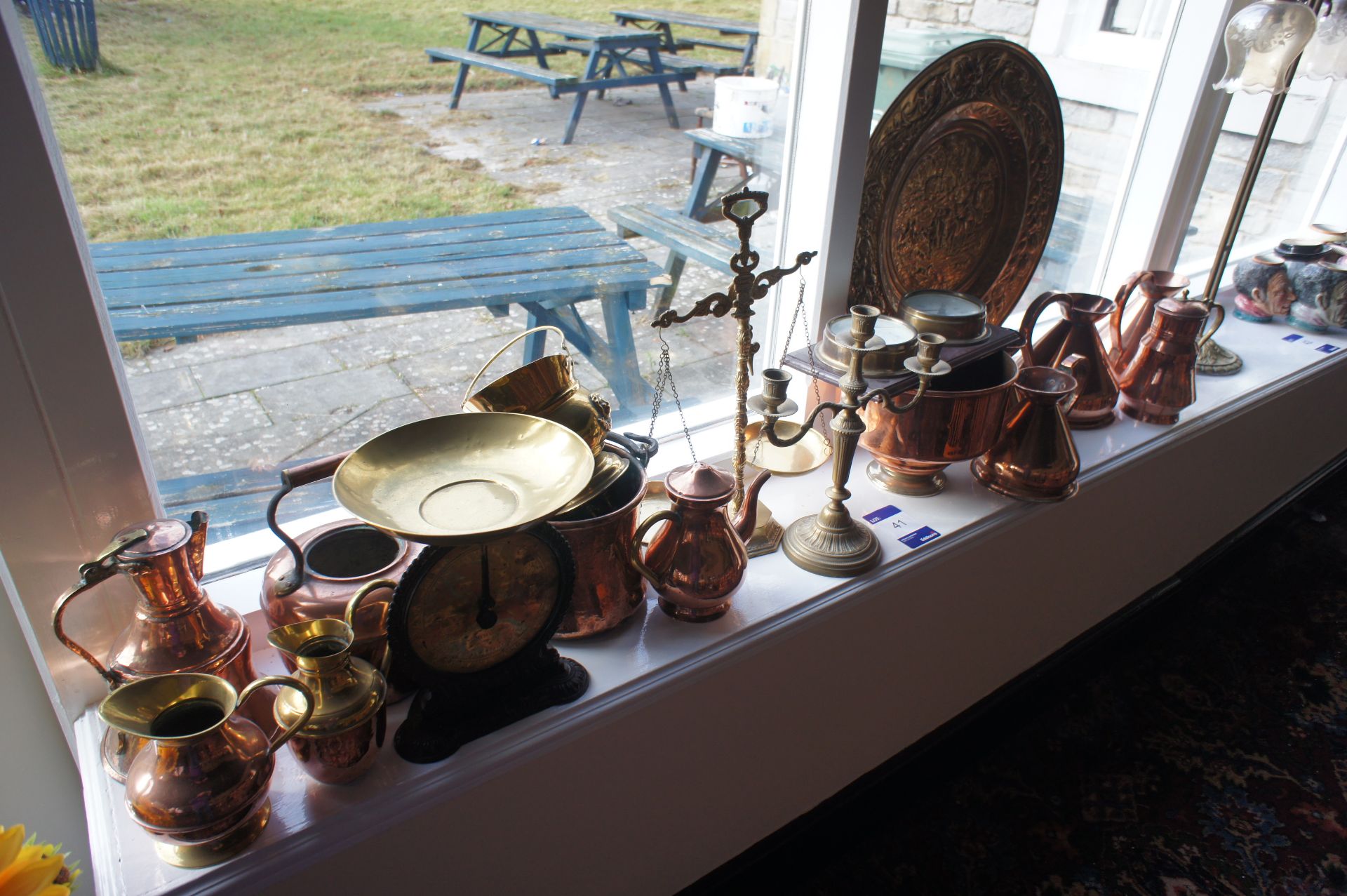 Quantity of various ornaments including jugs, scal