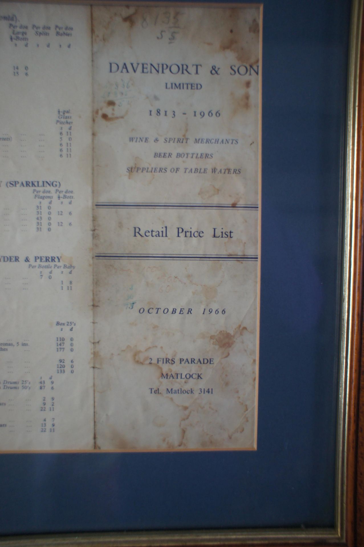 Framed & Glazed Bar Menu - Image 3 of 4