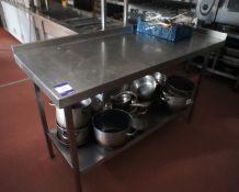 2 x Various stainless-steel preparation tables