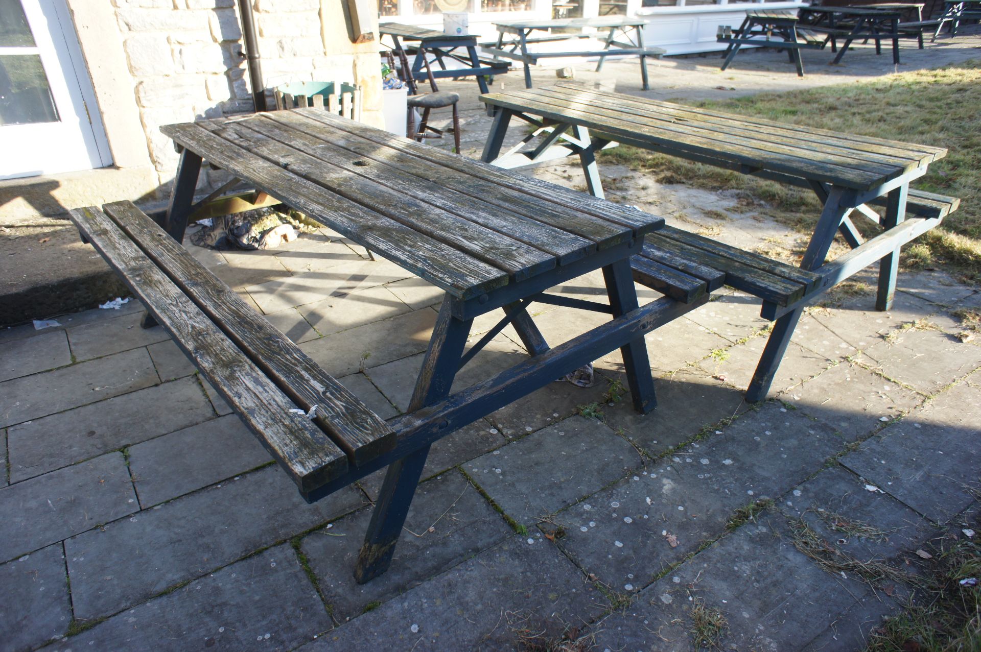 7 x Picnic benches - Image 2 of 2