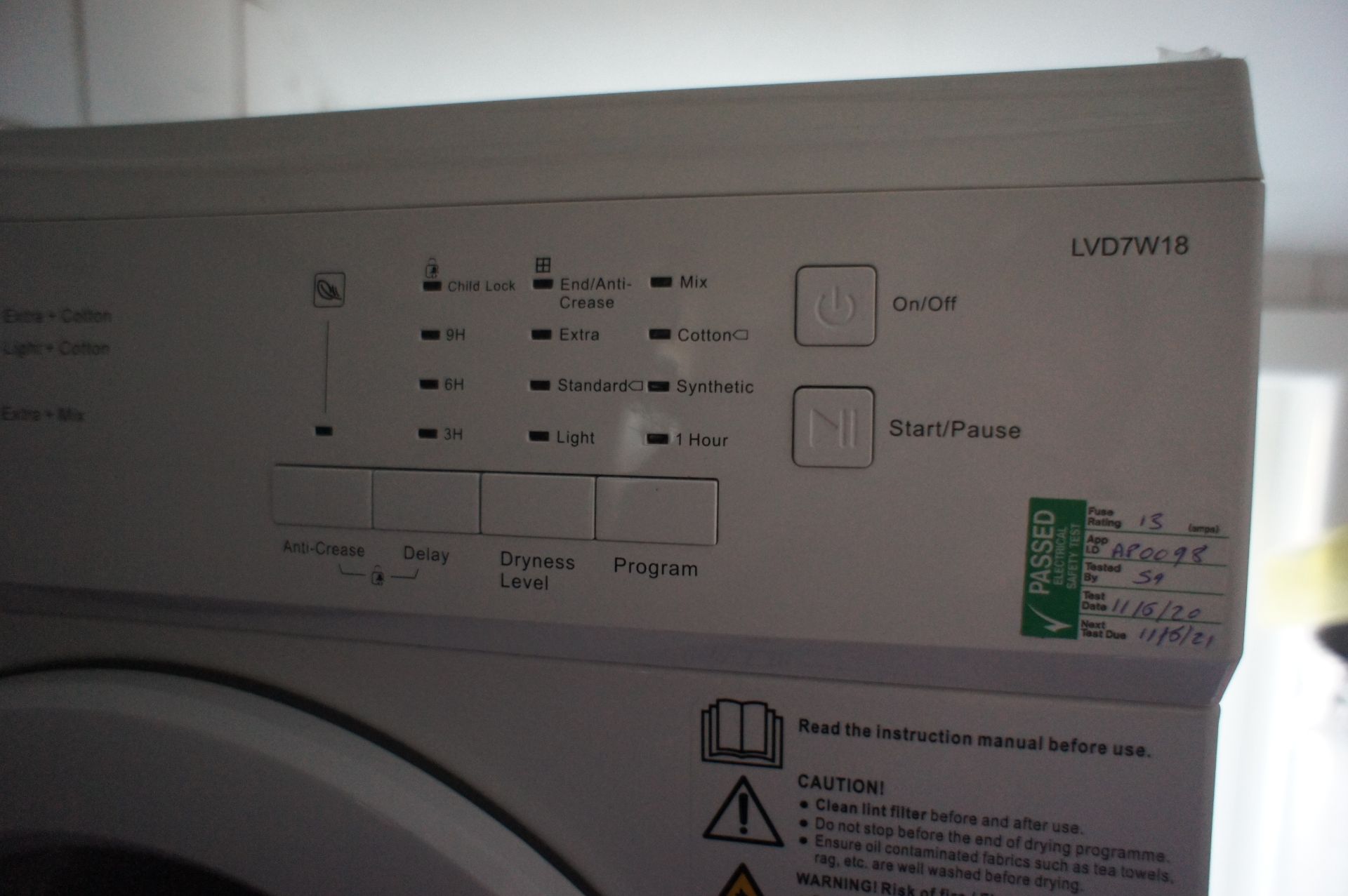 Logik LVD7W18 tumble dryer - Image 2 of 2