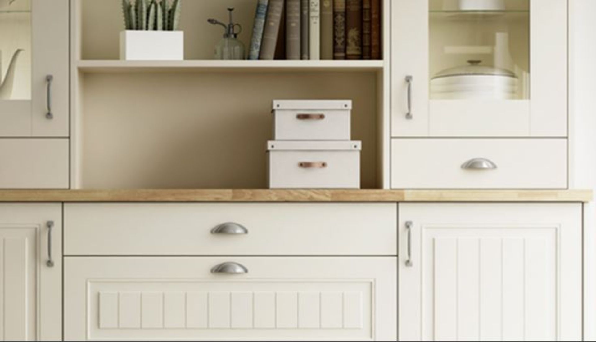 Oban cream kitchen range, approx. 1316 items including Cream doors and drawer fronts. Original - Image 4 of 4