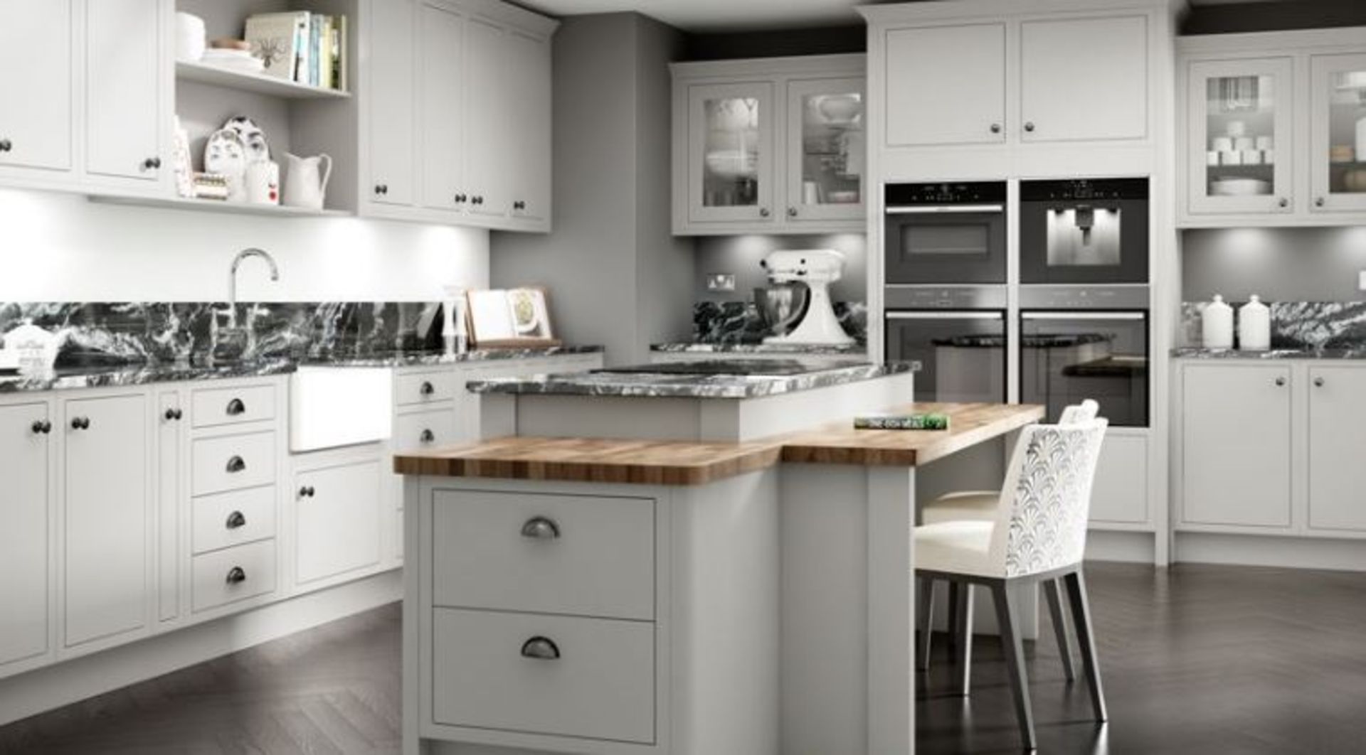 Radley dove grey in frame kitchen range, approx. 4265 items, including Kitchen doors, drawer fronts, - Image 4 of 8