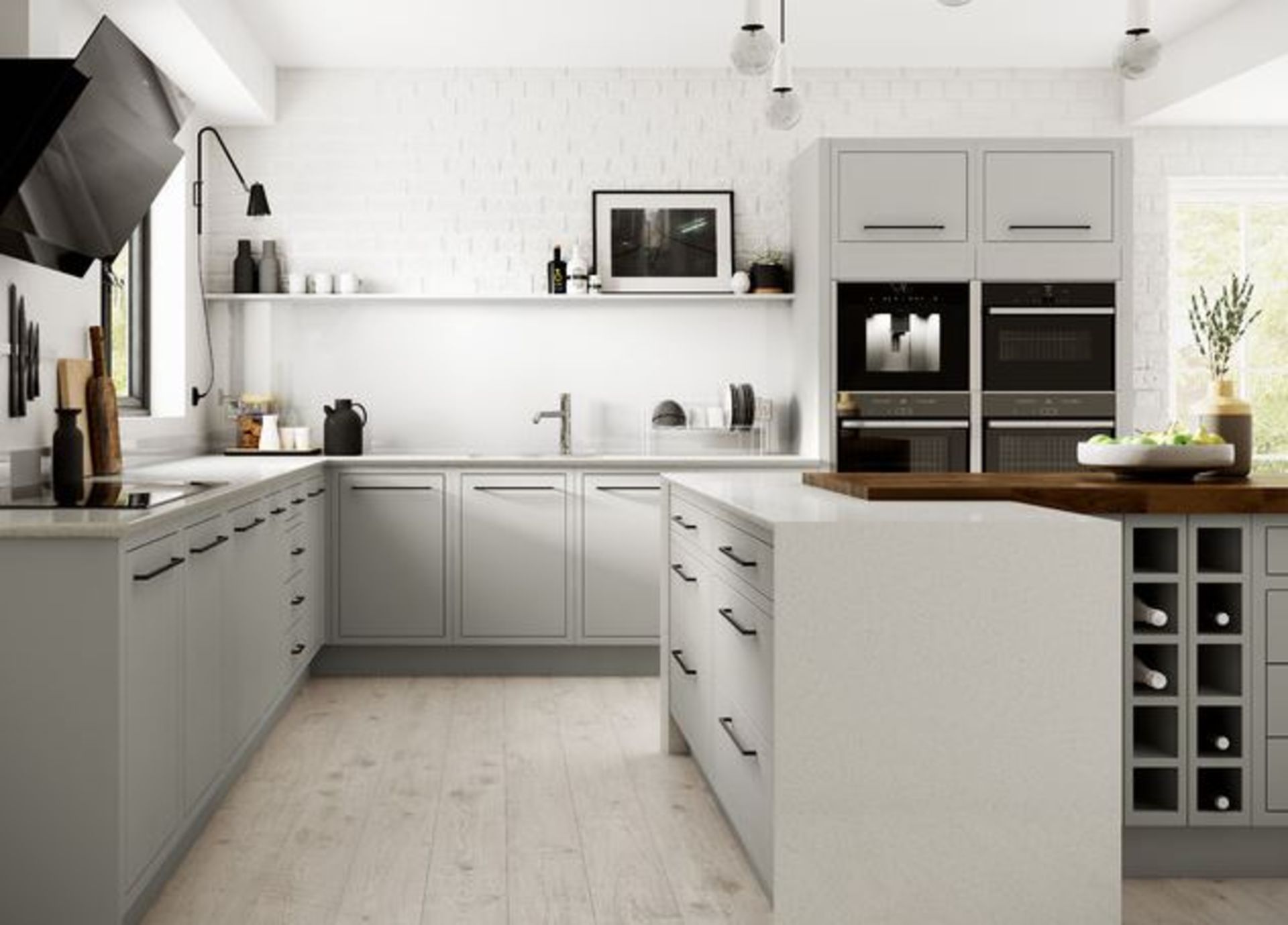 Radley dove grey in frame kitchen range, approx. 4265 items, including Kitchen doors, drawer fronts, - Image 3 of 8