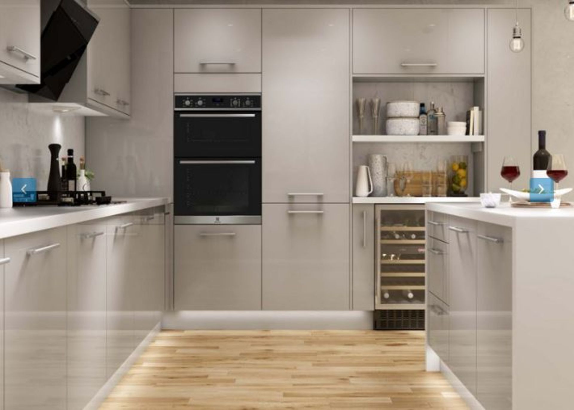 Glencoe larch gloss kitchen range, approx. 4309 items including Larch gloss doors, drawer fronts, - Image 7 of 9