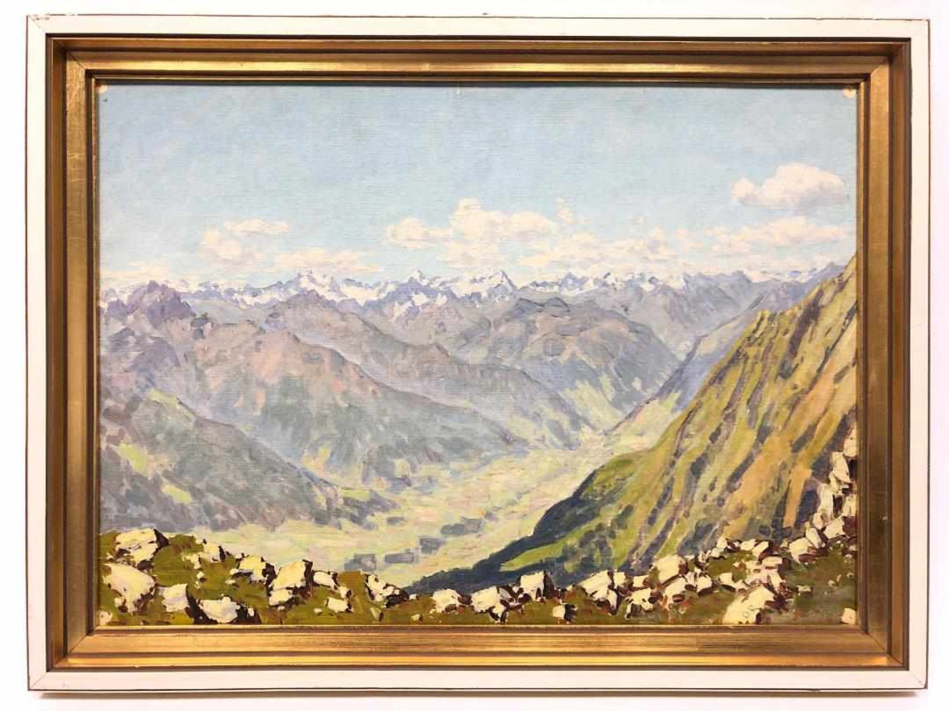 Oskar Rümmler: "Hintertux Gebirge - Stubai / Tirol". Um 1943.Unten rechts monogrammiert /