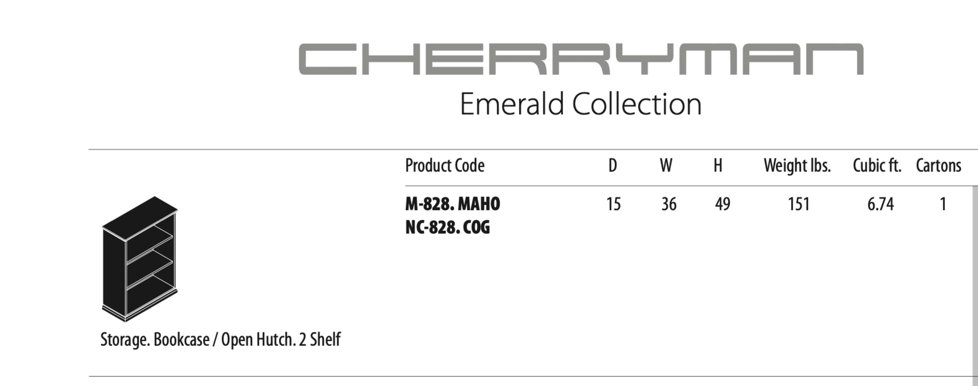 Cherryman A660 Hutch w/Silver Wood Frame (A660) (List price each: $950) - Image 2 of 2