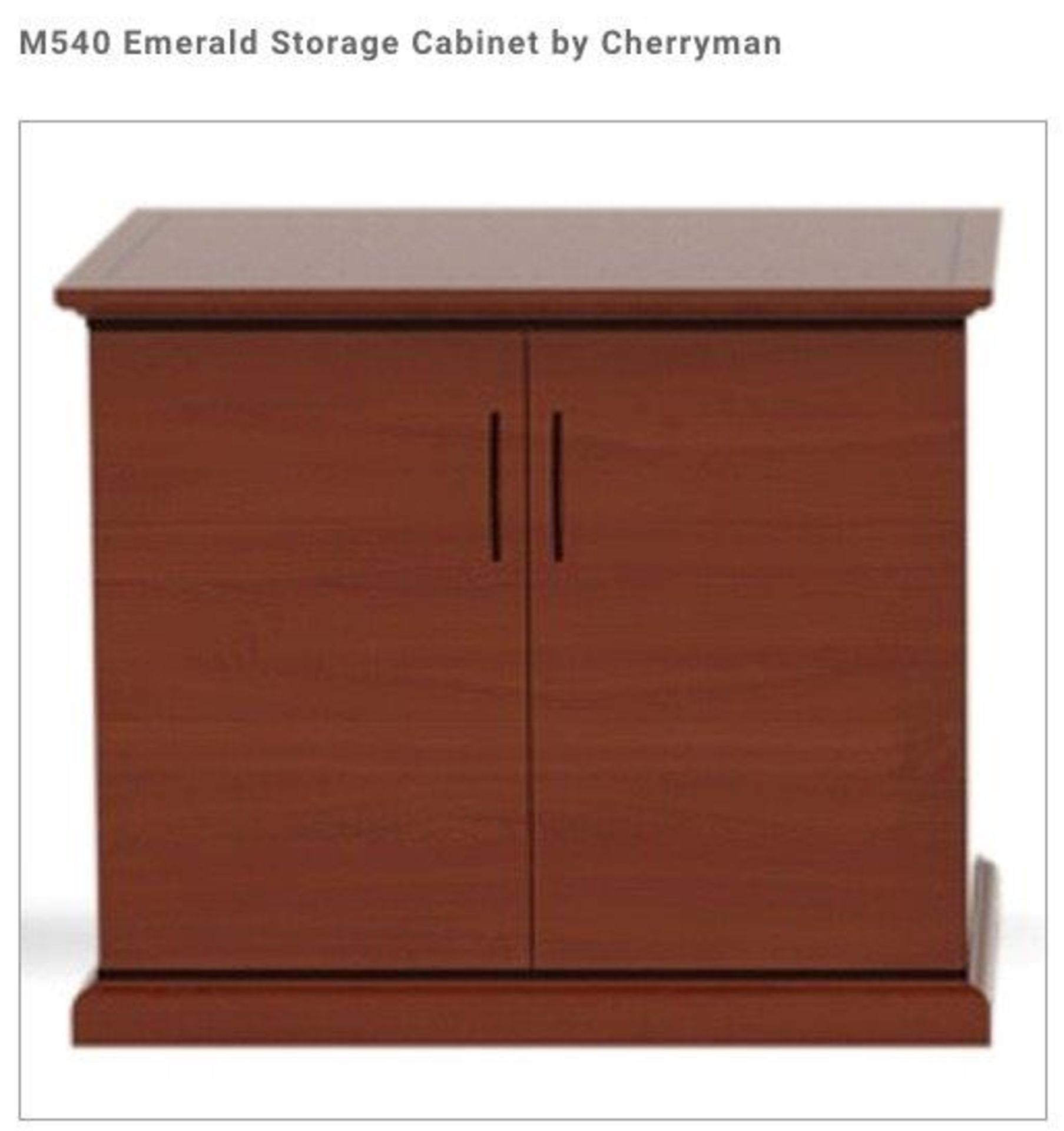 (2) Cherryman Emerald Collection Mahogany Storage Lat. Free Standing Assembled. (M540) (List price