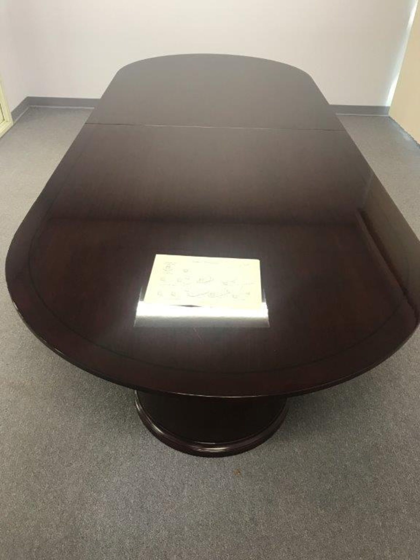 (2) Cherryman Emerald Collection Mahogany 120" Race Track conference Table Set inc. Tops, / - Image 2 of 5