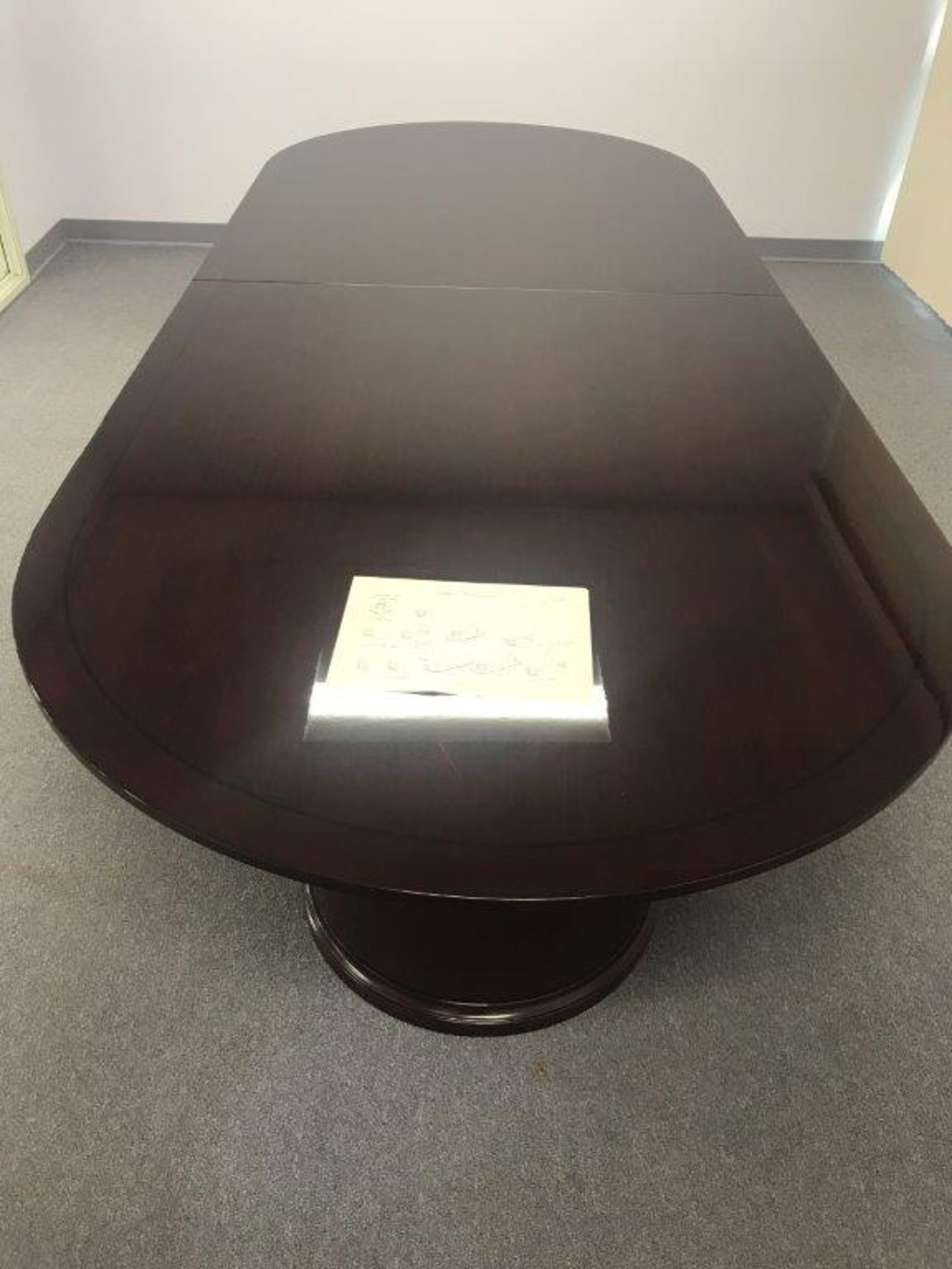 (3) Cherryman Emerald Collection Mahogany 120" Race Track conference Table Set inc. Tops, / - Image 2 of 5