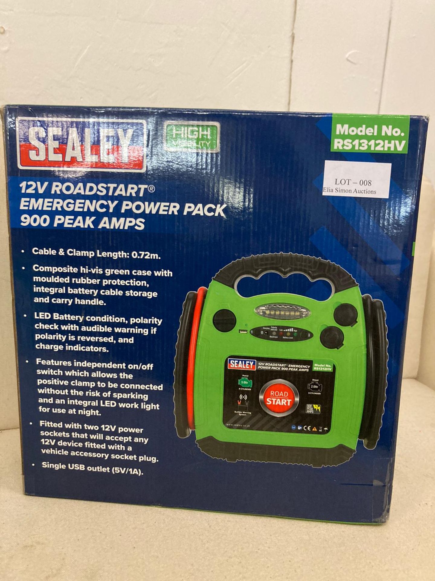 SEALEY 12V ROADSTART EMERGENCY POWER PACK