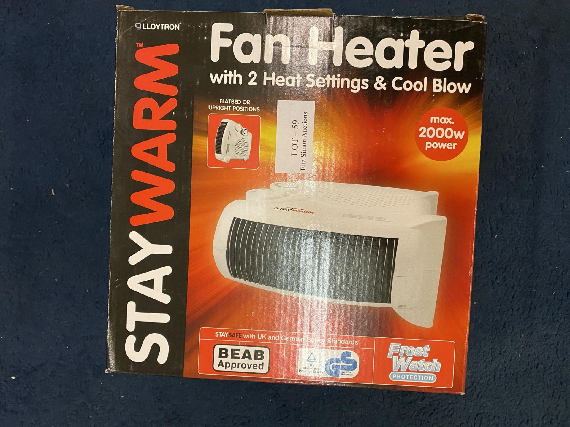 LLOYTRON 2000W STAY WARM PORTABLE FAN HEATER