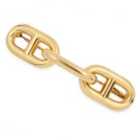 VINTAGE CHAINE D'ANCRE FARANDOLE BROOCH, HERMES comprising three anchor links, signed Hermes