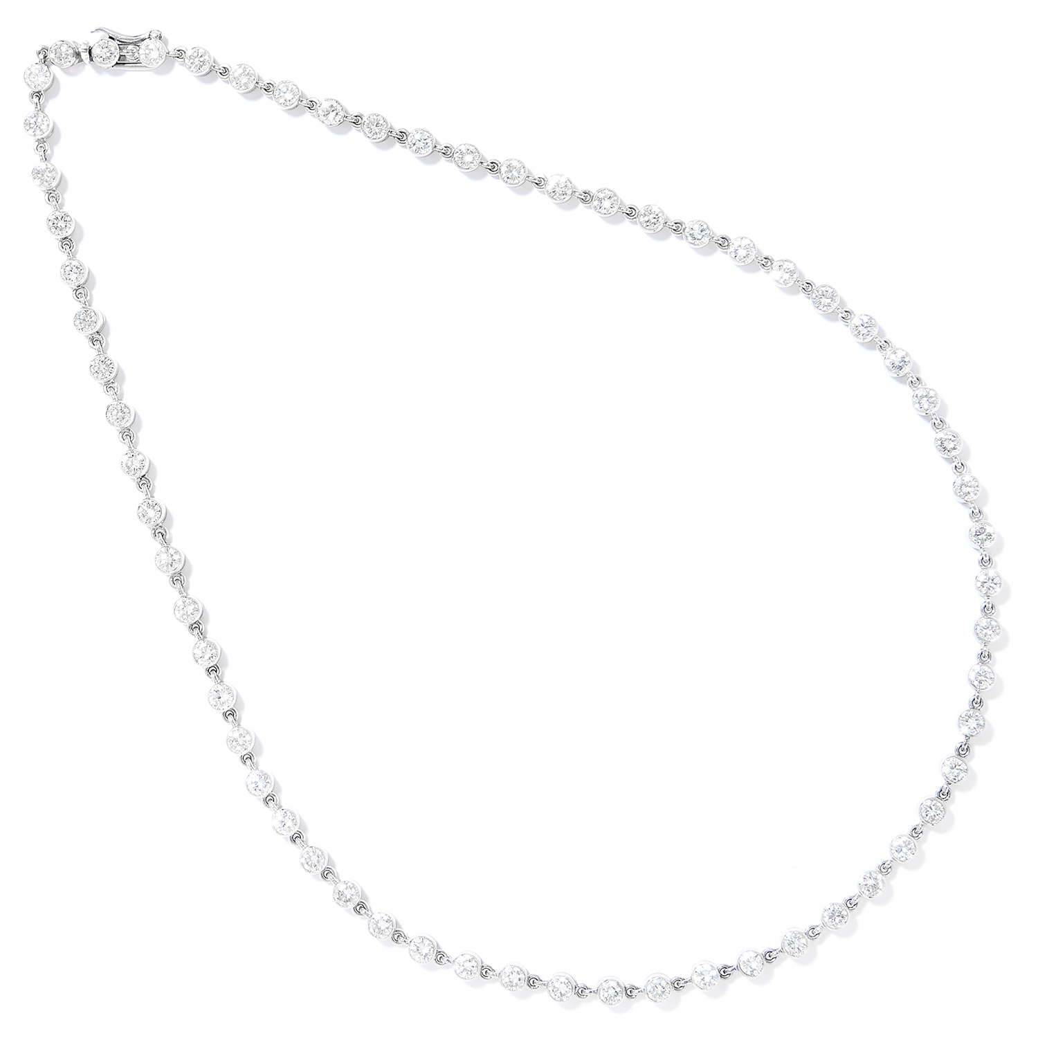 9.30 CARAT DIAMOND NECKLACE, CARTIER set with round cut diamonds totalling approximately 9.30