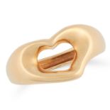 OPEN HEART RING, ELSA PERETTI FOR TIFFANY & CO in open heart design, signed Tiffany, size M / 6, 3.