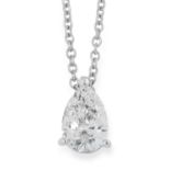 0.92 CARAT DIAMOND PENDANT comprising of a single pear cut diamond of approximately 0.92 carats,